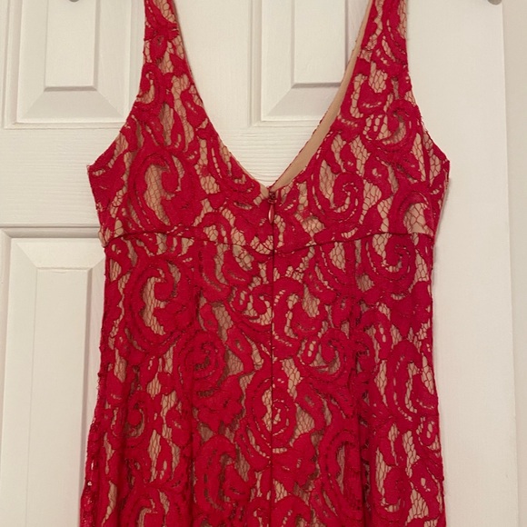 BCBG Red Lace Maxi Dress - Picture 5 of 6